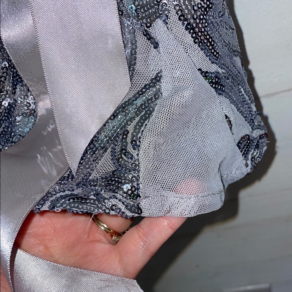 R & M Richard’s  Sequin Ribbon Tie Cocktail Dress - Picture 5 of 9